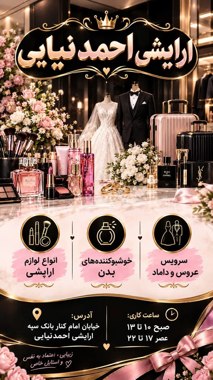 گالری آرایشی احمدنیایی یزد