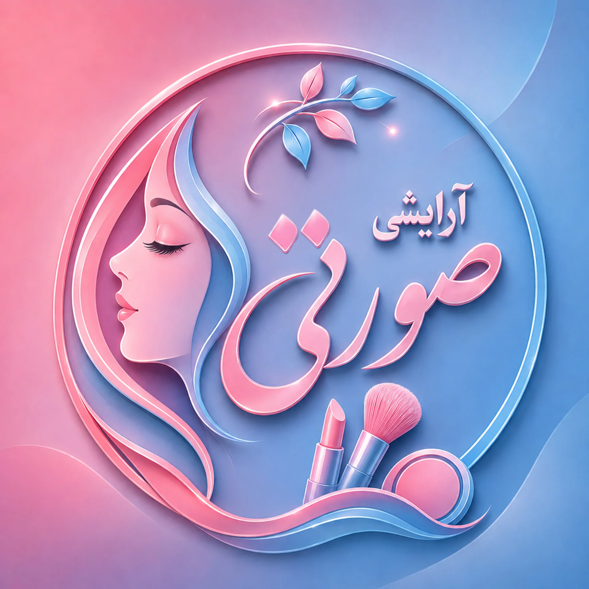 لوگو پخش لوازم آرایشی صورتی