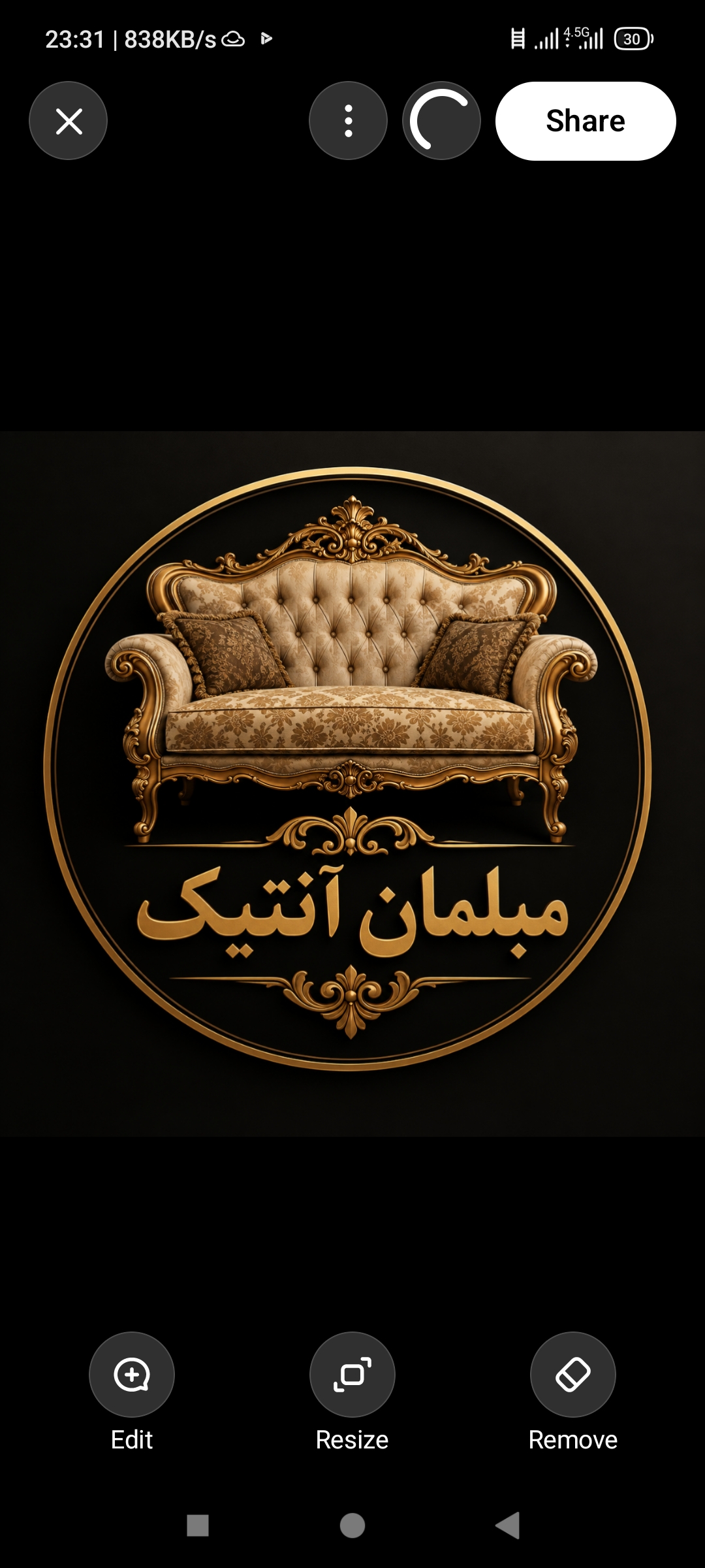 لوگو تولید مبلمان سلطنتی و راحتی در یزد(مبلمان آنتیک)