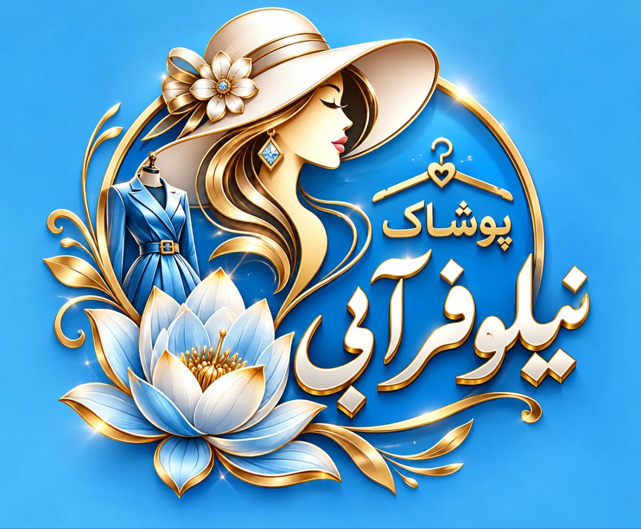 لوگو پوشاک نیلوفر آبی