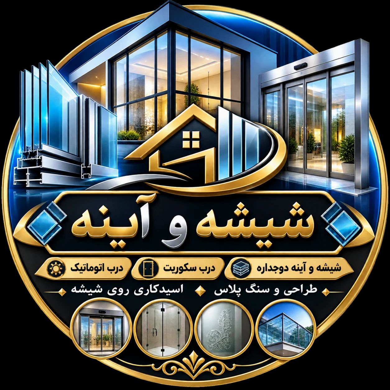 لوگو شیشه ساختمانی احمدی